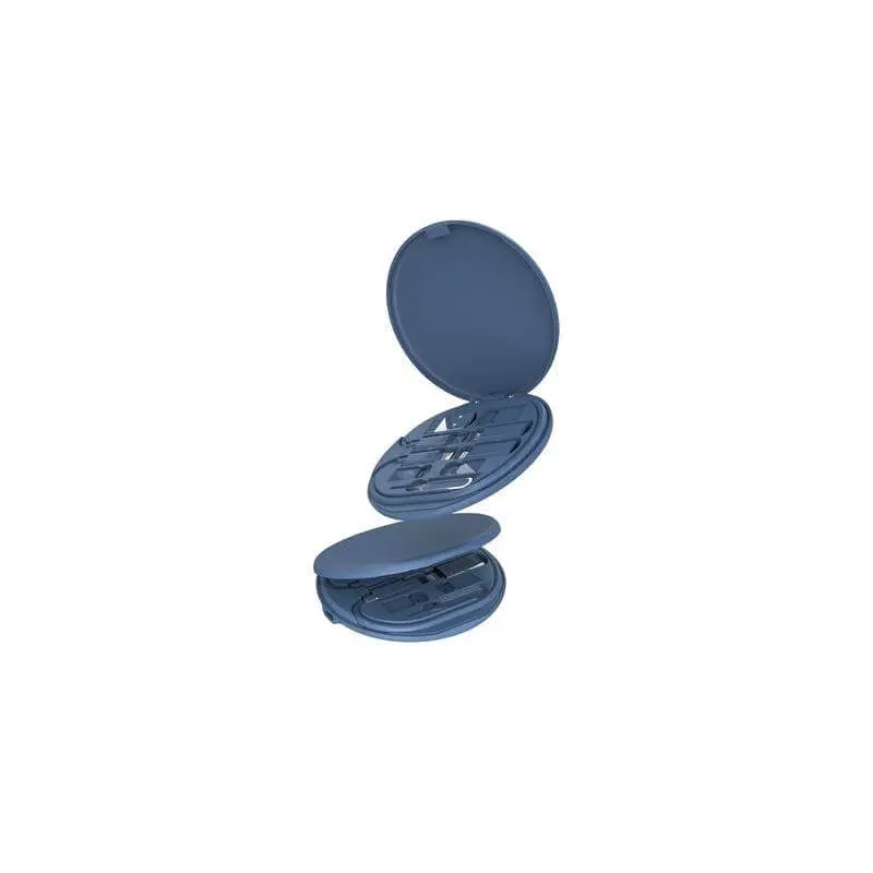 OSLO - @memorii Recycled 15 Watt Wireless Charger Multi - Cable Set - Blue.webp