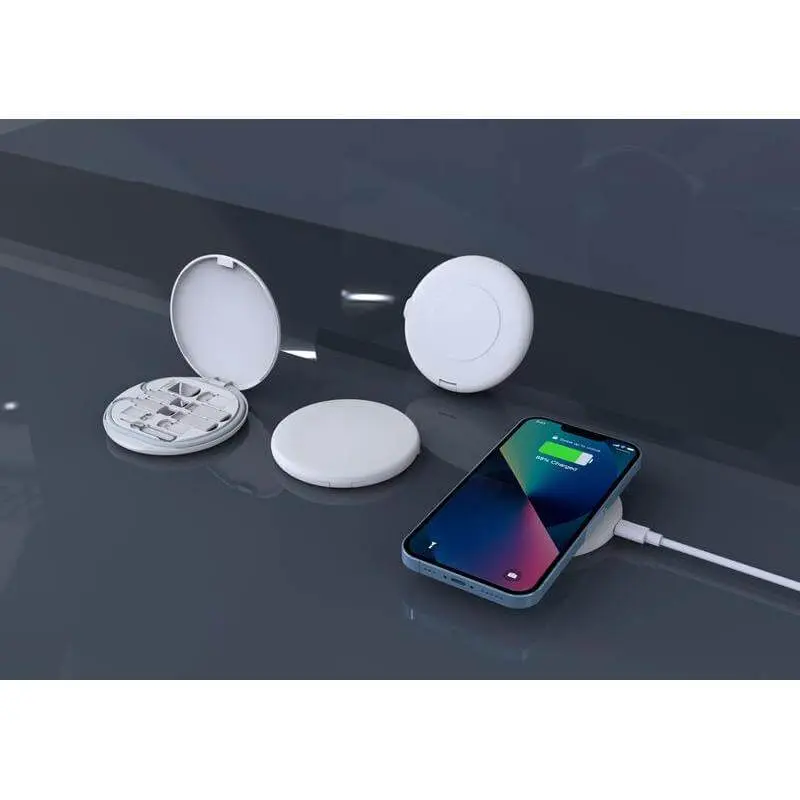 OSLO - @memorii Recycled 15 Watt Wireless Charger Multi - Cable Set - Blue (4).webp