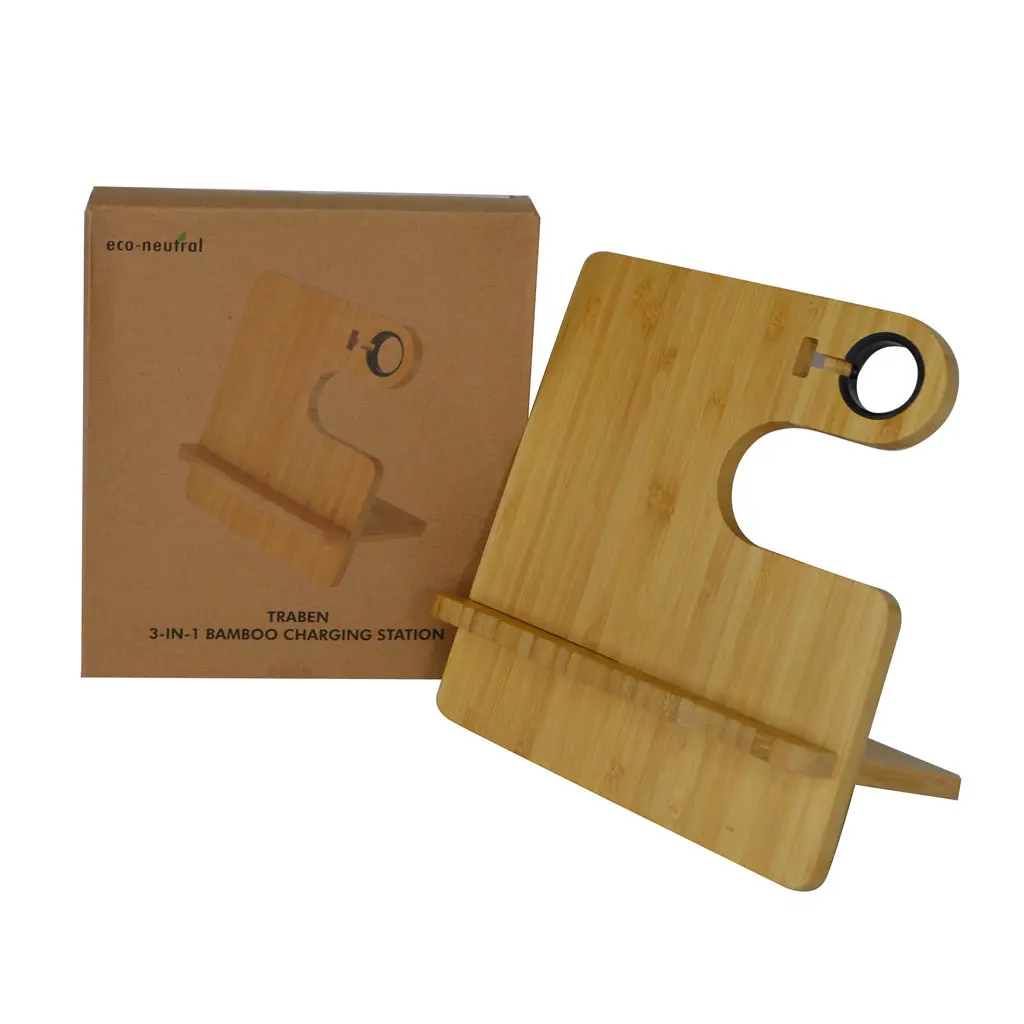 TRABEN - eco-neutral 3-in-1 Bamboo 10W Simulaneous Charging Station (5).webp