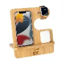 EY - TRABEN Eco-neutral 3-in-1 Bamboo 10W Simultaneous Charging Station