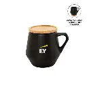 EY - Sevilla Eco-neutral Ceramic Mug with Bamboo Lid - Black