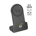 EY - @memorii® Korman Magnetic Phone Stand with 15W Wireless Charging and Remote Shutter - Black